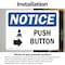 Signmission Push Button (Right Arrow) Sign With Symbol, 5 in W x Rectangle, Vinyl Decal OS-2PACK-NS-D-35-L-17923 - alternate 2